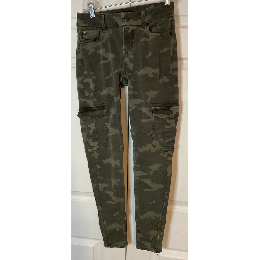 American Eagle Next Level Stretch Camo Curvy High Rise Cargo Jeggings Pants 0